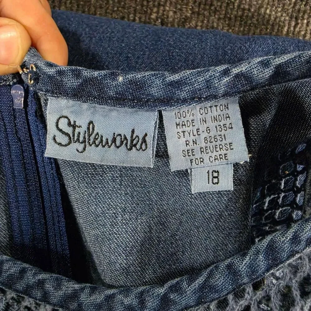 Unbranded Women's Blue and Navy Dress - Picture 5 of 5